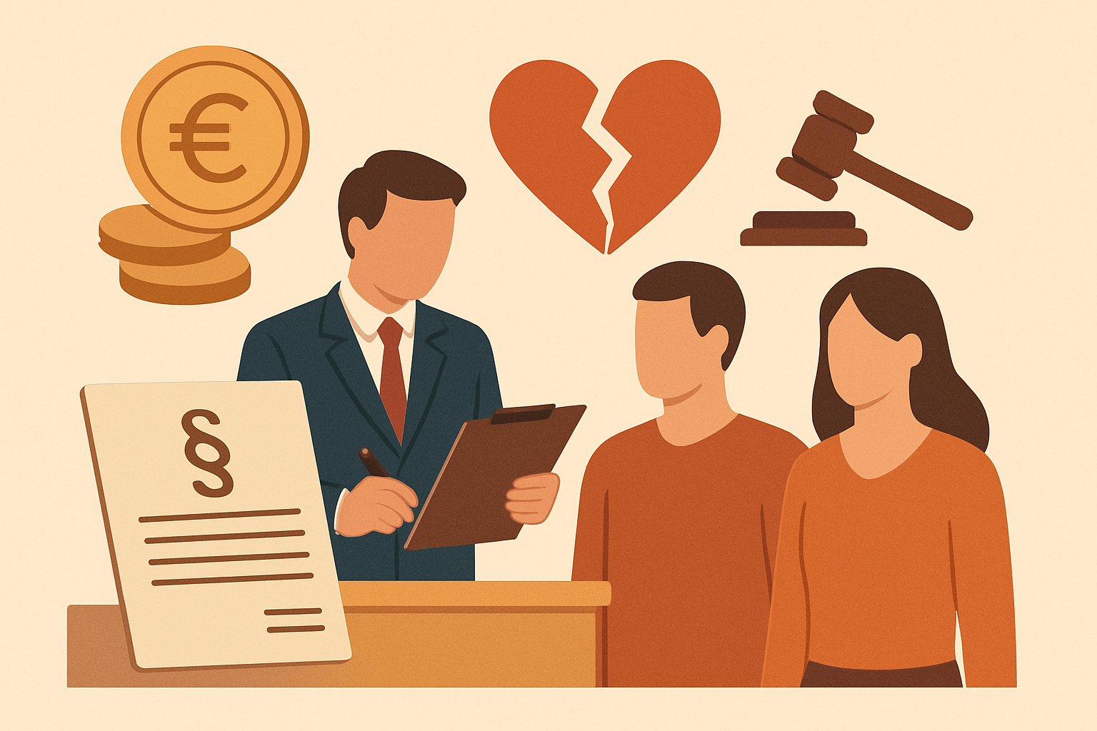 Le coût du notaire dans un divorce par consentement mutuel en 2026