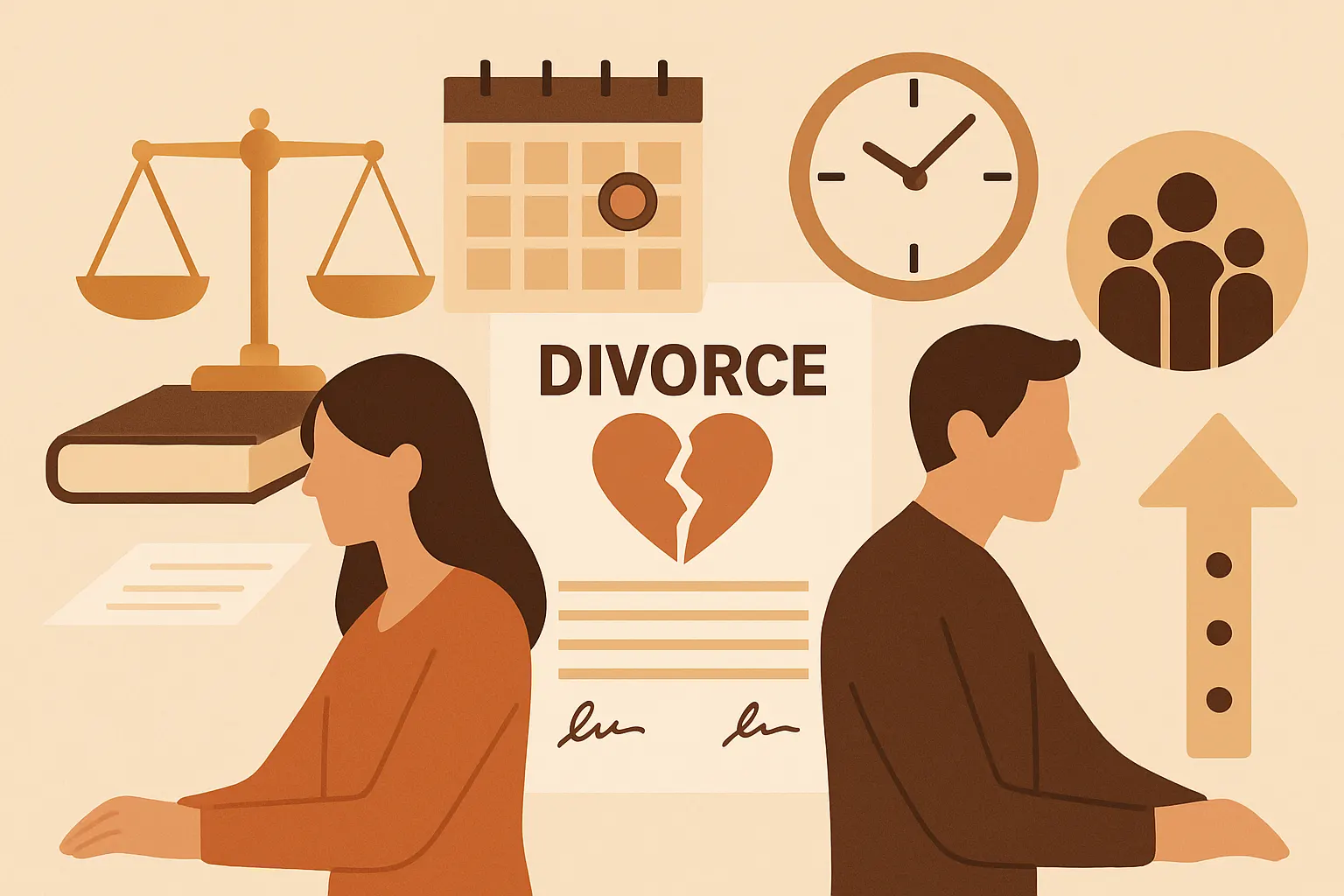 Timeline complète du divorce amiable : étapes 2026